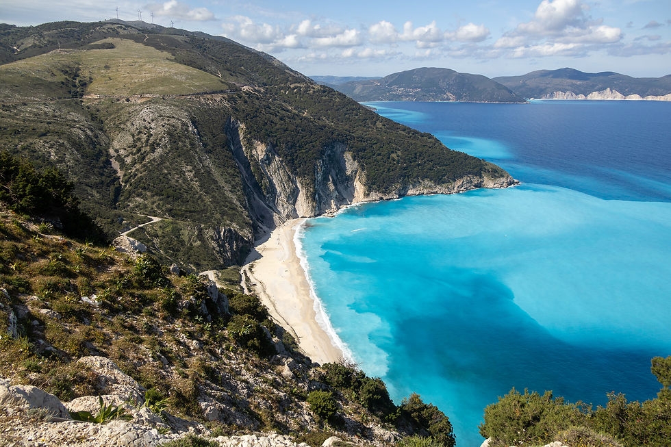 Myrtos Beach op Kefalonia