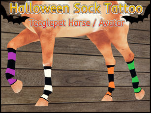 Poney Breton - Halloween Sock Tattoo