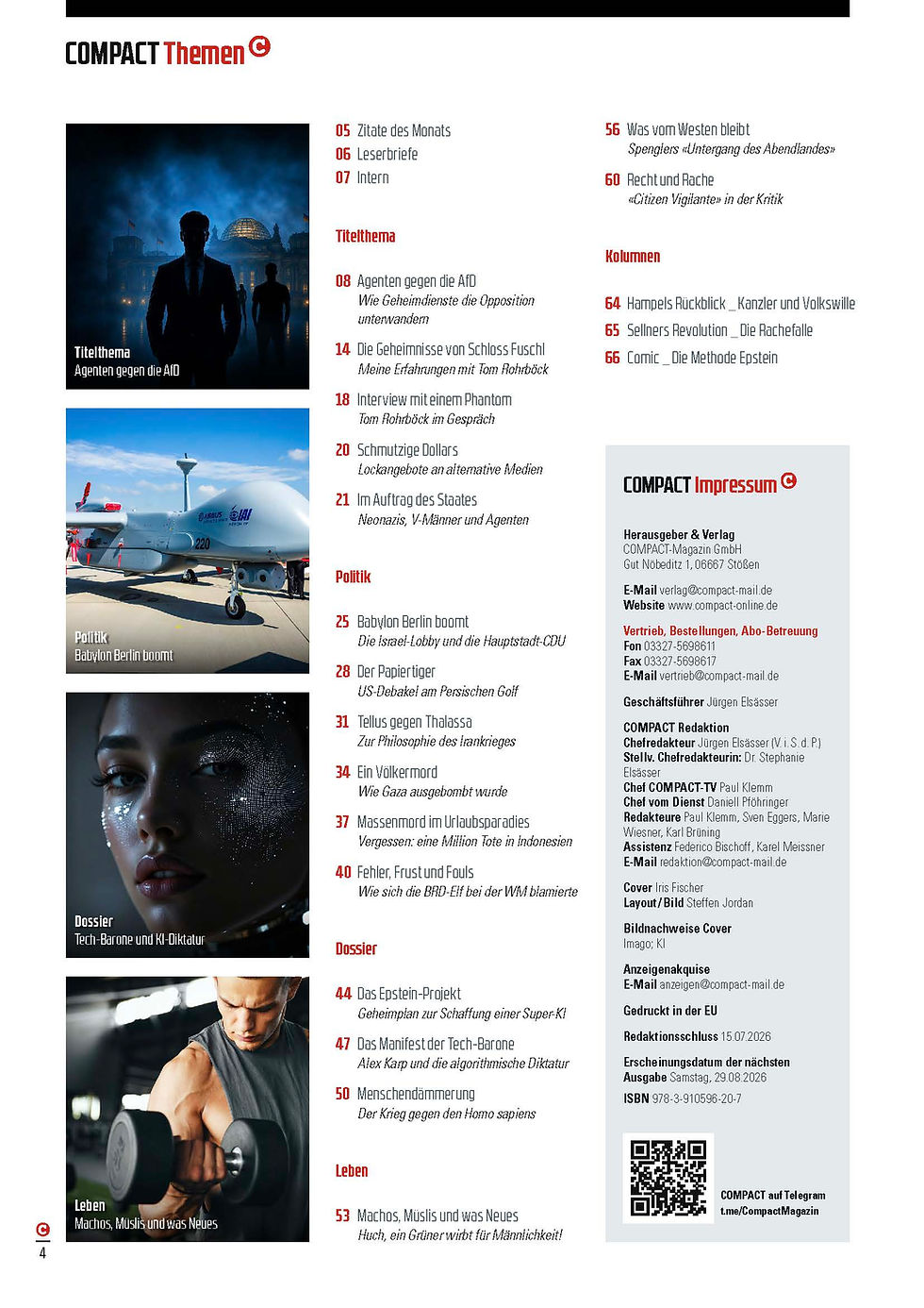 Miniaturbild: COMPACT 8/2026 - Agenten gegen die AfD (als PDF)