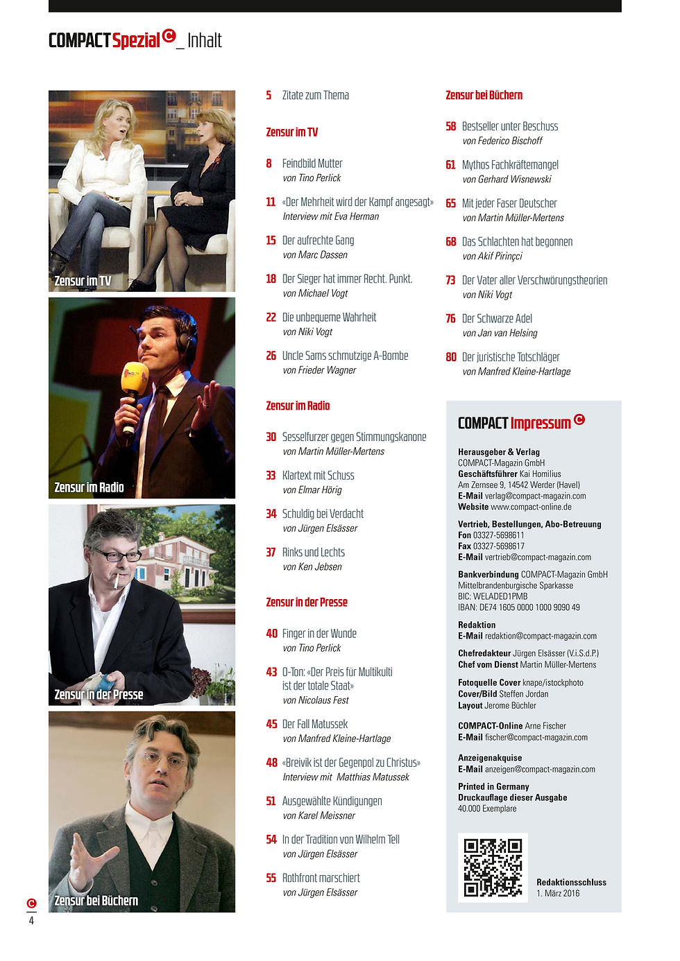Miniaturbild: COMPACT-Spezial 9: Zensur in der BRD – Die schwarze Liste der verbotenen Autoren