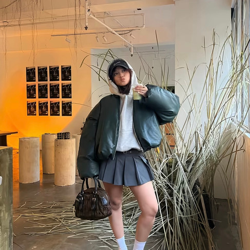 Hoodie: Made in MNL Puffer Jacket: Missguided Skirt: ZARA Tabi Shoes: Woodchuck Sato Hat: Nike Bag: 