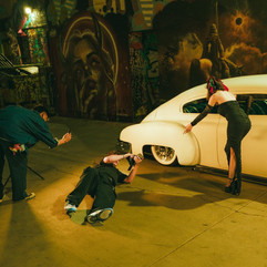 Behind the scenes of a photoshoot 