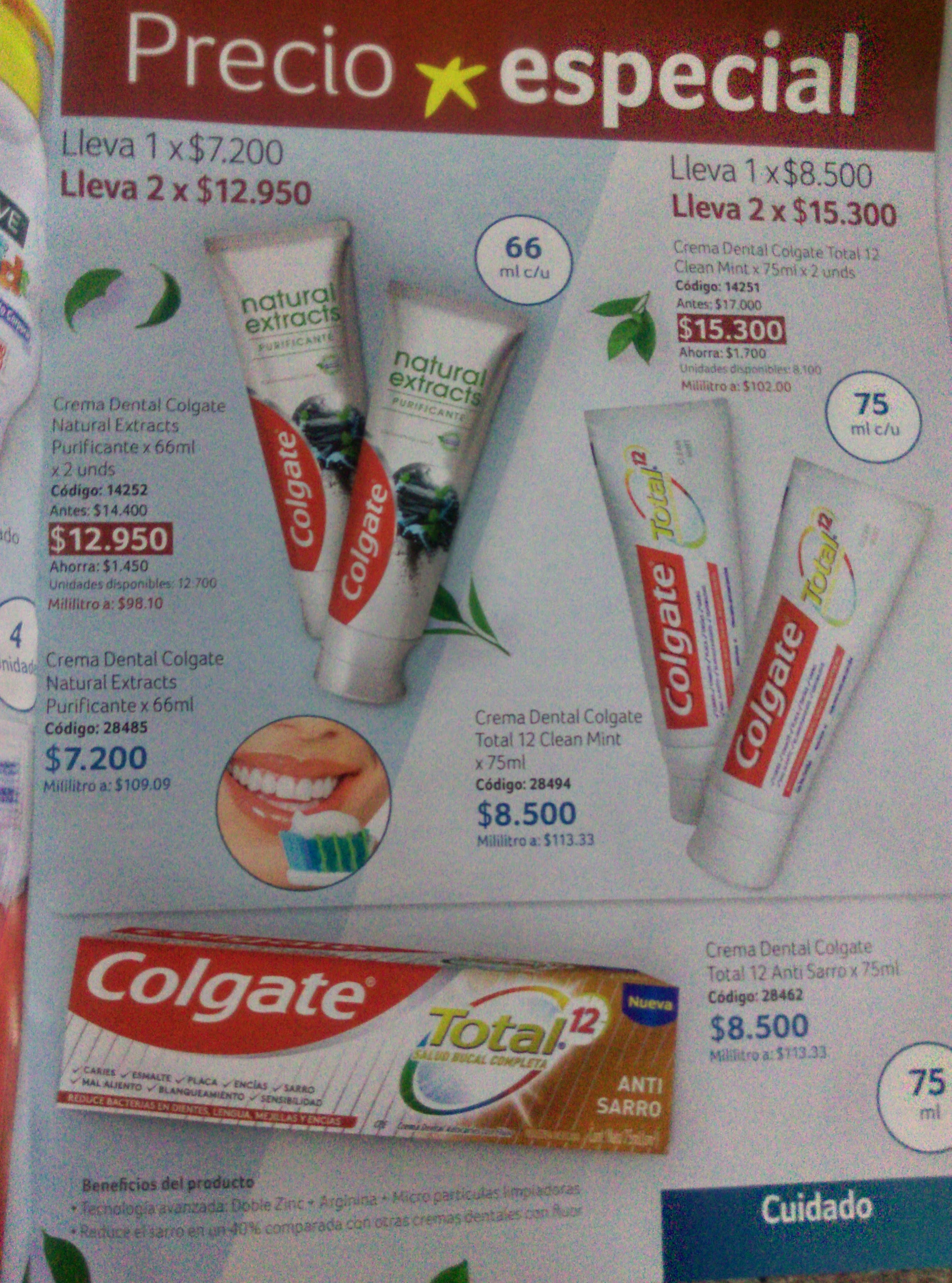 Colgate natural xtracts x 2Unds