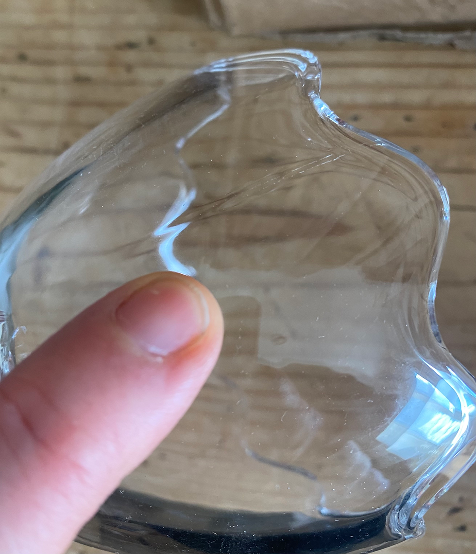 Thumbnail: Large Glass Bunny Ear Jar 21cm SECOND