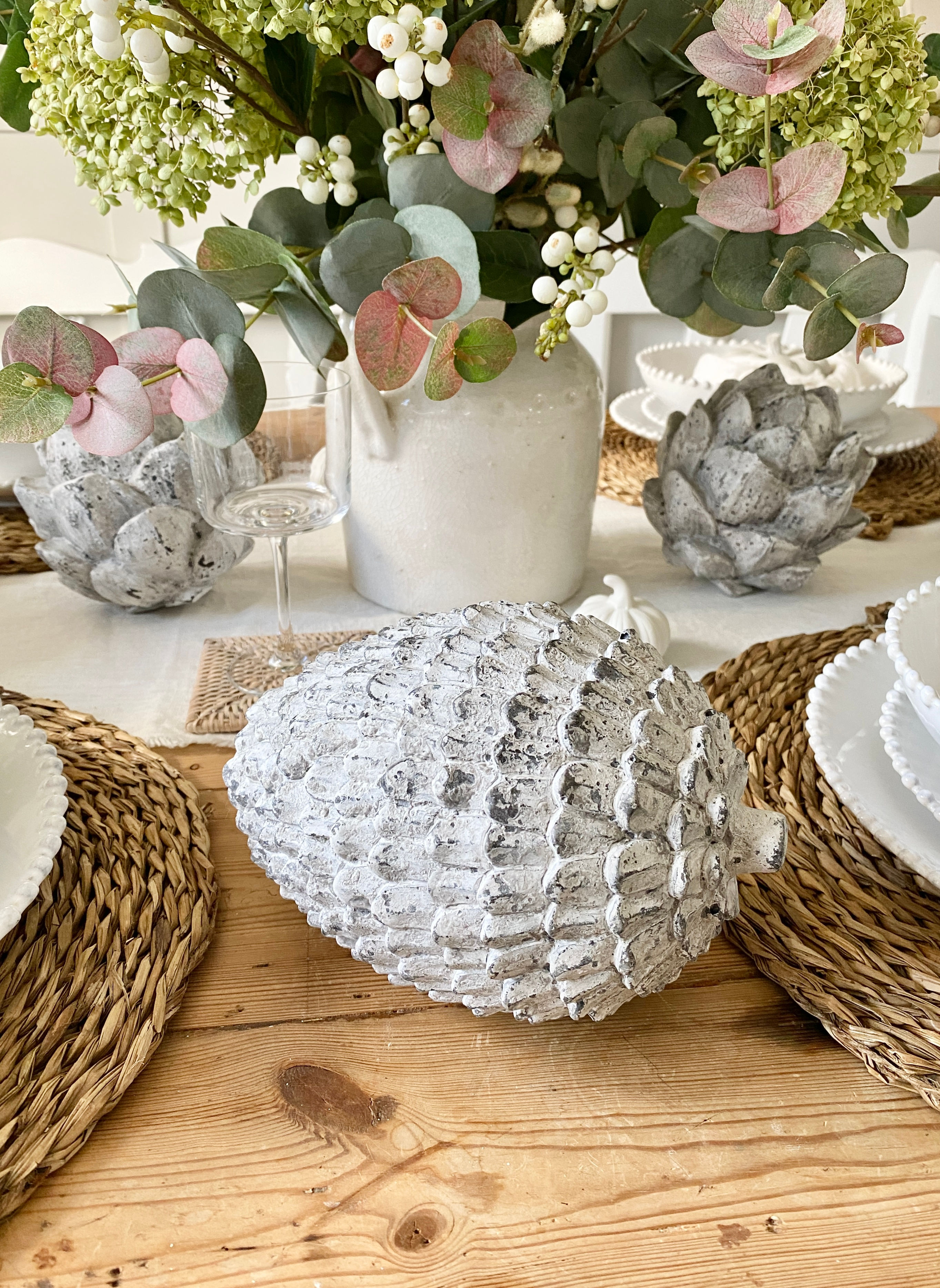 Decorative Distressed Pinecone Large