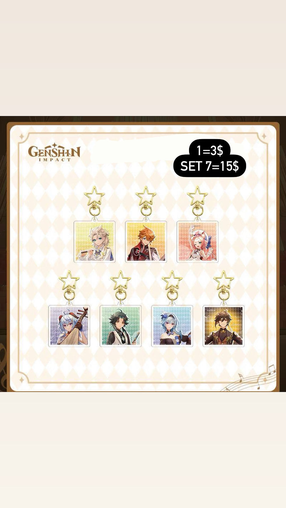Thumbnail: Genshin Musical Standee/Keychain/Badge [Swipe each pic for price]