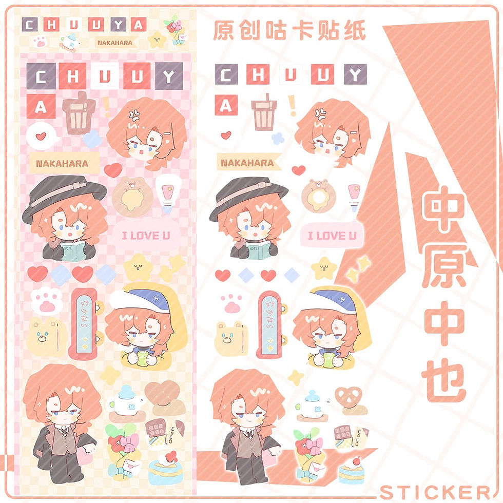 Thumbnail: Bungou Stray Dogs Sparkling Sticker Sheet [Buy 2 Free 1]