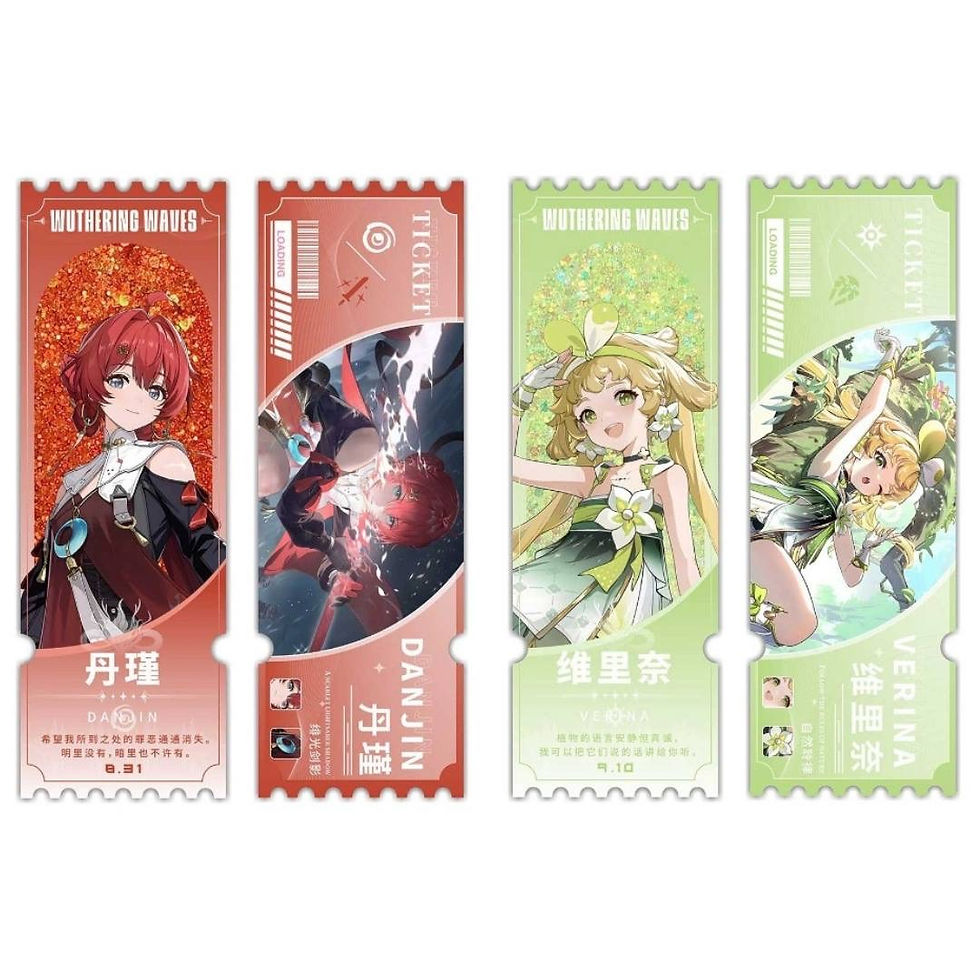 Thumbnail: [Swipe For More] Wuthering Waves Quick Sand Ticket/Bookmark