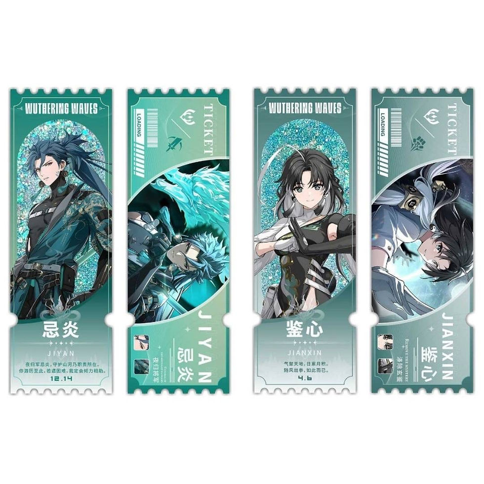Thumbnail: [Swipe For More] Wuthering Waves Quick Sand Ticket/Bookmark
