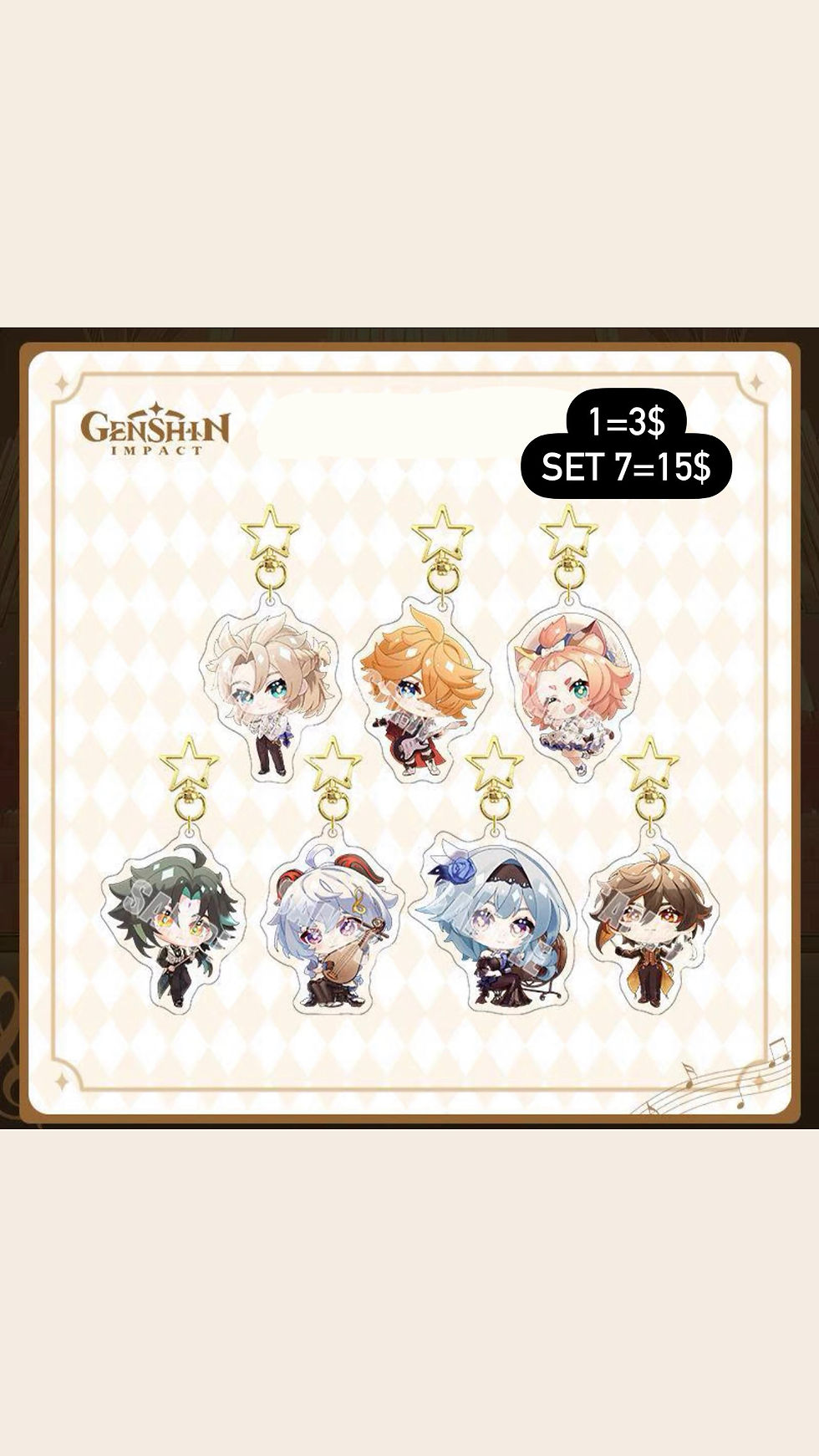Thumbnail: Genshin Musical Standee/Keychain/Badge [Swipe each pic for price]