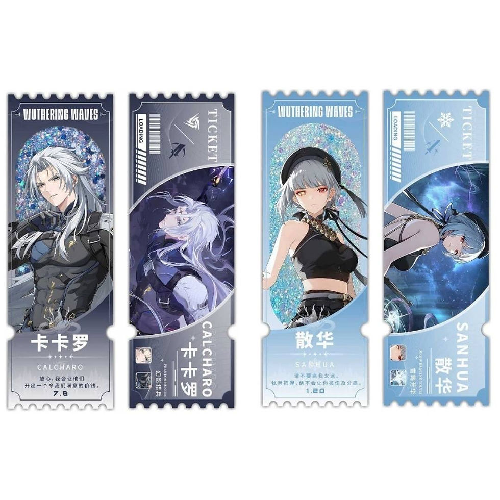 Thumbnail: [Swipe For More] Wuthering Waves Quick Sand Ticket/Bookmark