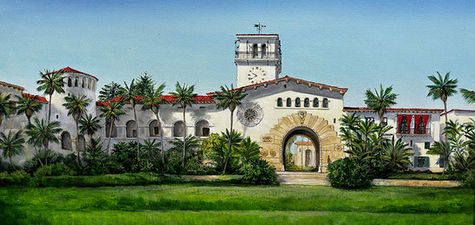 1196. SB County Courthouse, East Lawn
Artist: John Wullbrandt
18x36
Acrylic on Canvas