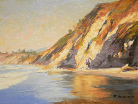 1657. Wilcox Cliffs Study 9 x 12 oil on panel