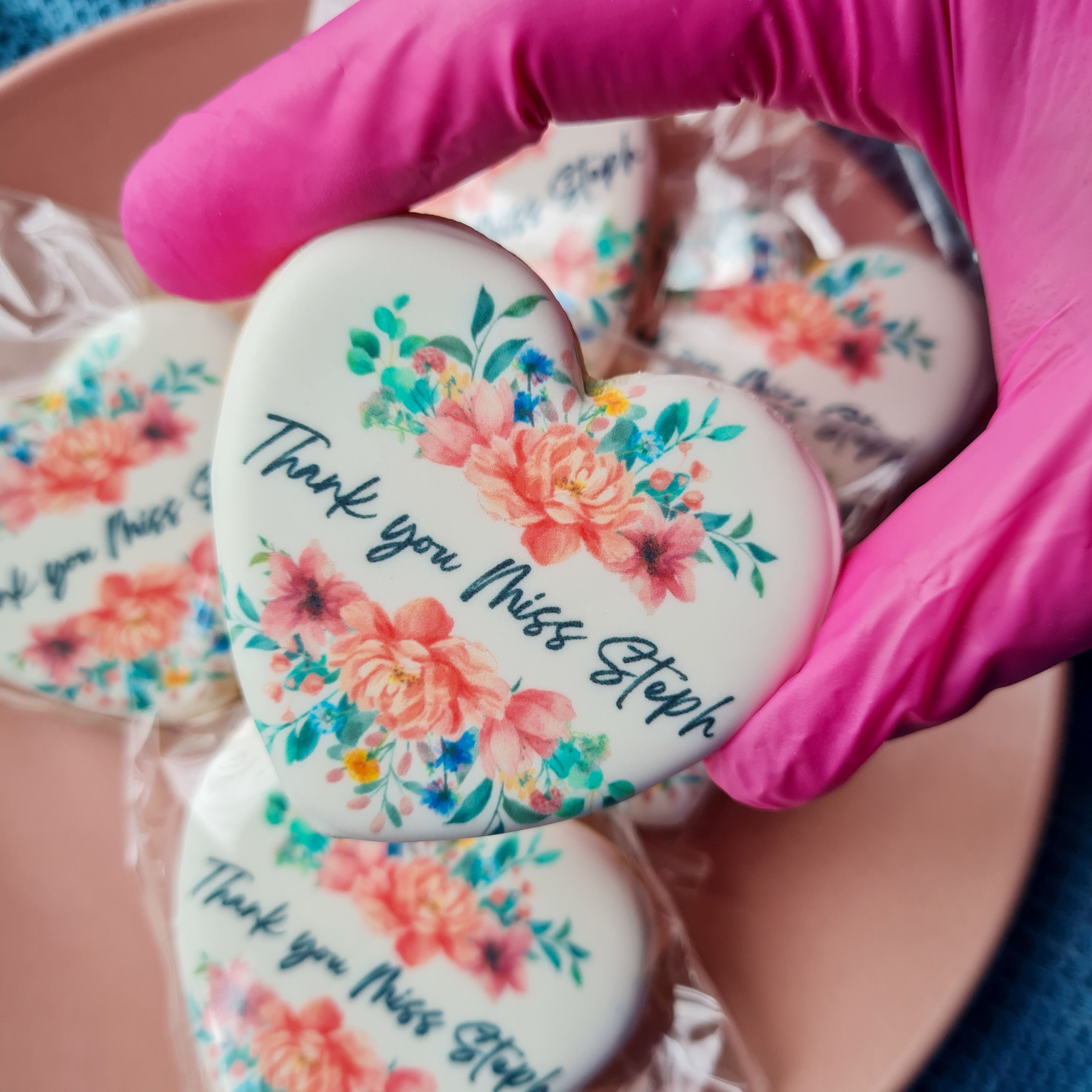 Personalised Floral Biscuits Gift Box