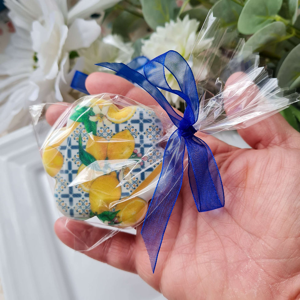 Thumbnail: Mediterranean Themed Wedding Biscuits Favours