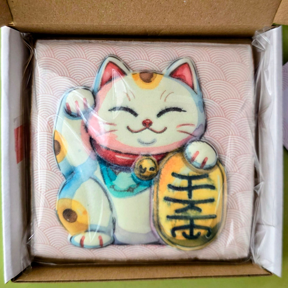 Thumbnail: The 'Maneki-Neko' Good Luck Biscuit with Personalised Card