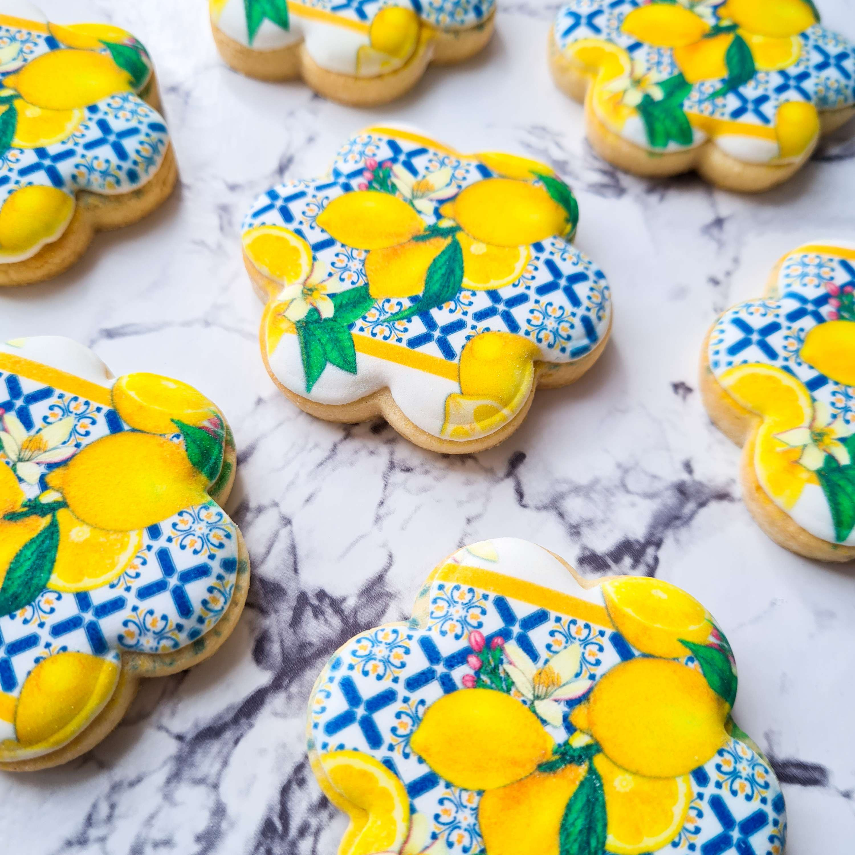Mediterranean Themed Wedding Biscuits Favours