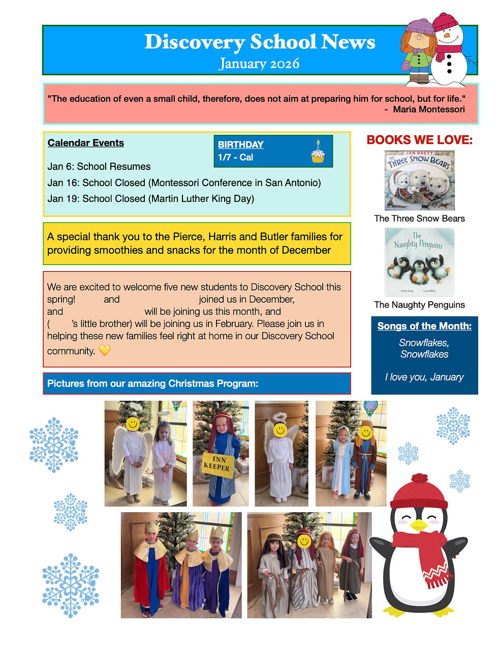 Newsletter, January 2026 