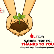 🌲 Uride Riders & Drivers Help Plant Over 5,000 Trees In Areas Affected By Wildfires