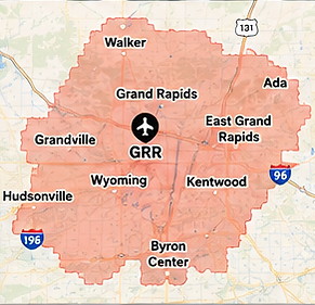 DriveU Ride Service Area Map Zone 1 Metro Grand Rapids.png