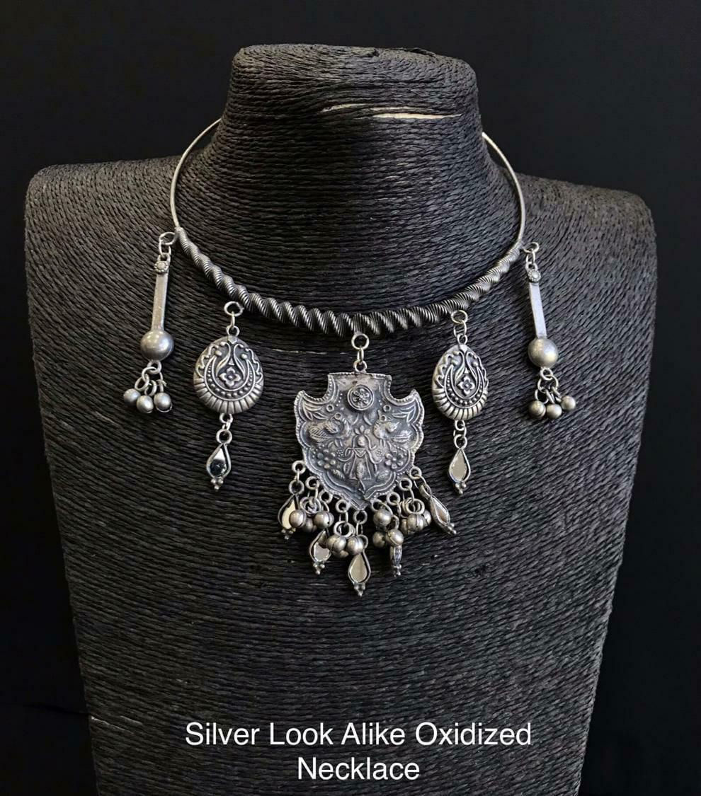 Oxidized Necklace Set (SA26S)