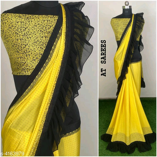 Thumbnail: Anisa Fancy Silk Crepe Sarees (PR85) 