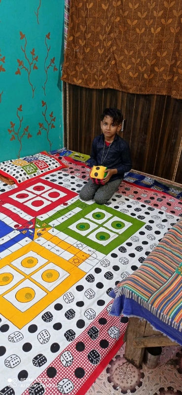 Thumbnail: Ludo Print Double Bedsheets (M42-1F) 