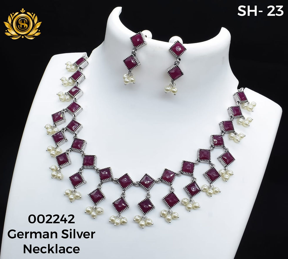 Thumbnail: German Silver Necklace (SA3-1S) 