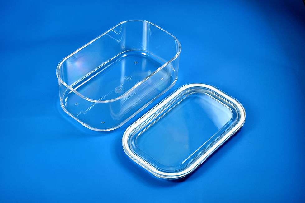 Thumbnail: Clear Acrylic Rounded Rectangular Storage Container with Lid