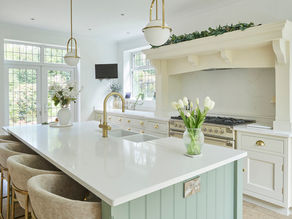 Gold Standard: With Its Subtle Metallic Accents, CRL Stone’s Messina Gold Quartz Was The Key To Bringing The Colour Scheme Together In This Refreshed Kitchen