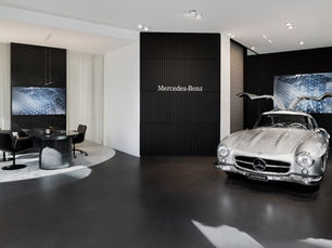 HIMACS In Sanremo From The Aurora Colour Range Highlights The Unique Brand Experience At The Stars@Mercedes-Benz-Store