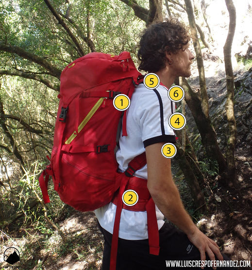 cómo ajustar una mochila de trekking