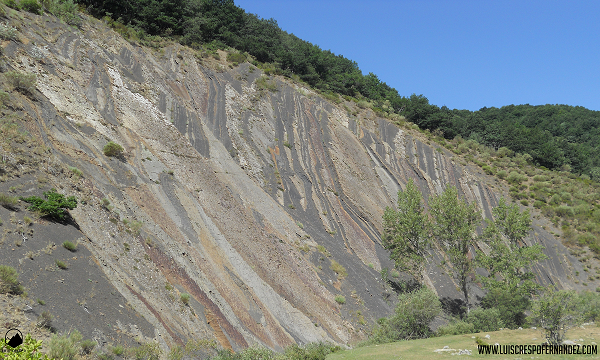 formación geológica del ribero pintado