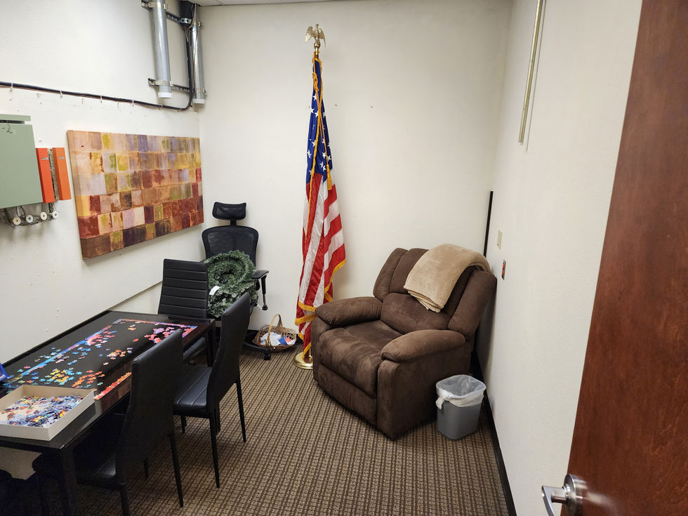 before doorway and cabinets installed