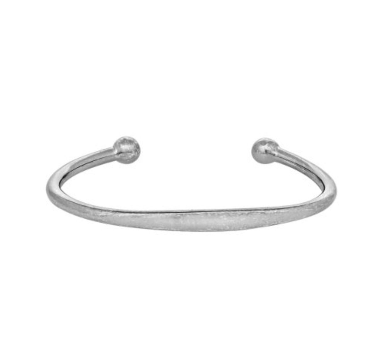 Open Bracelet - Sterling Silver Rhodium Plated