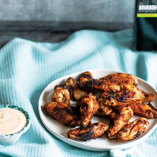 Grilled Chicken Wings with Alabama White Sauce