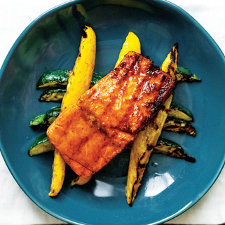 Grilled Salmon & Squash