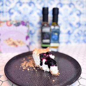 No Bake Black & Blue Cheesecake