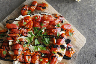 Warm Brie with Slow Roasted Tomatoes