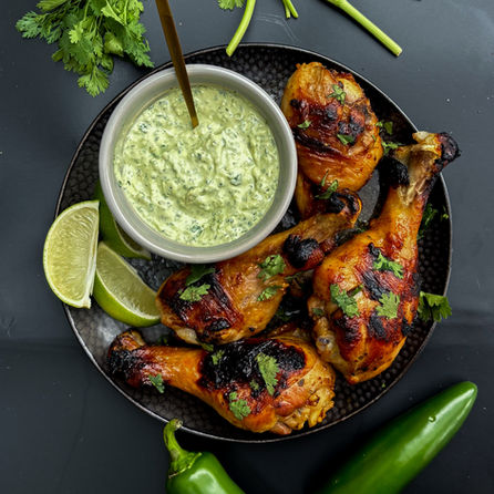Peruvian Chicken With Spicy Green Sauce