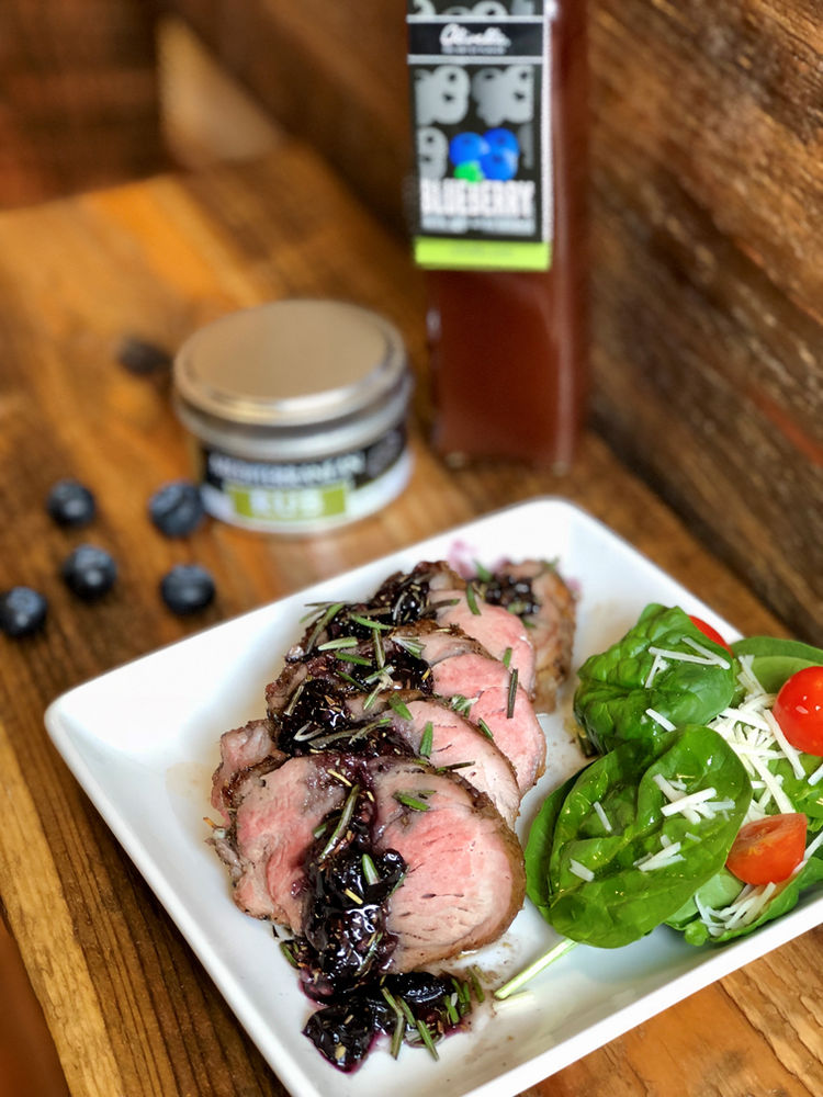 Blueberry Balsamic Glazed Pork Loin