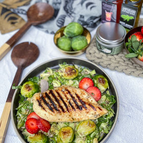 Strawberry Lemonade Brussel Sprout Salad