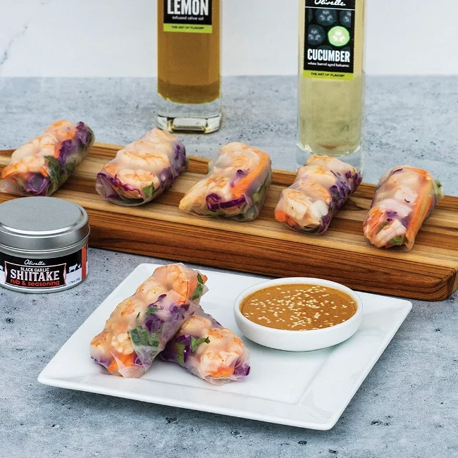 Shrimp Spring Rolls w/ Thai Peanut Dipping Sauce