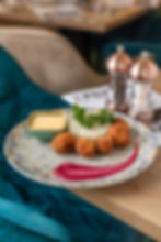 Breaded Mushroom Caps with Rice and Tartar Sauce