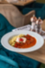 Creamy Mushroom Paprikash with House-Made Dumplings