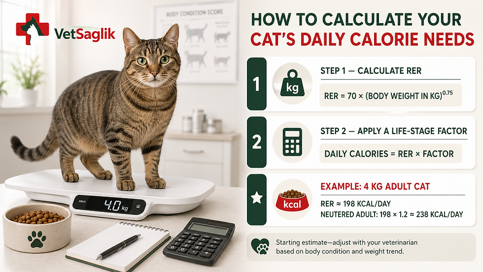 Cómo calcular las necesidades calóricas diarias de tu gato