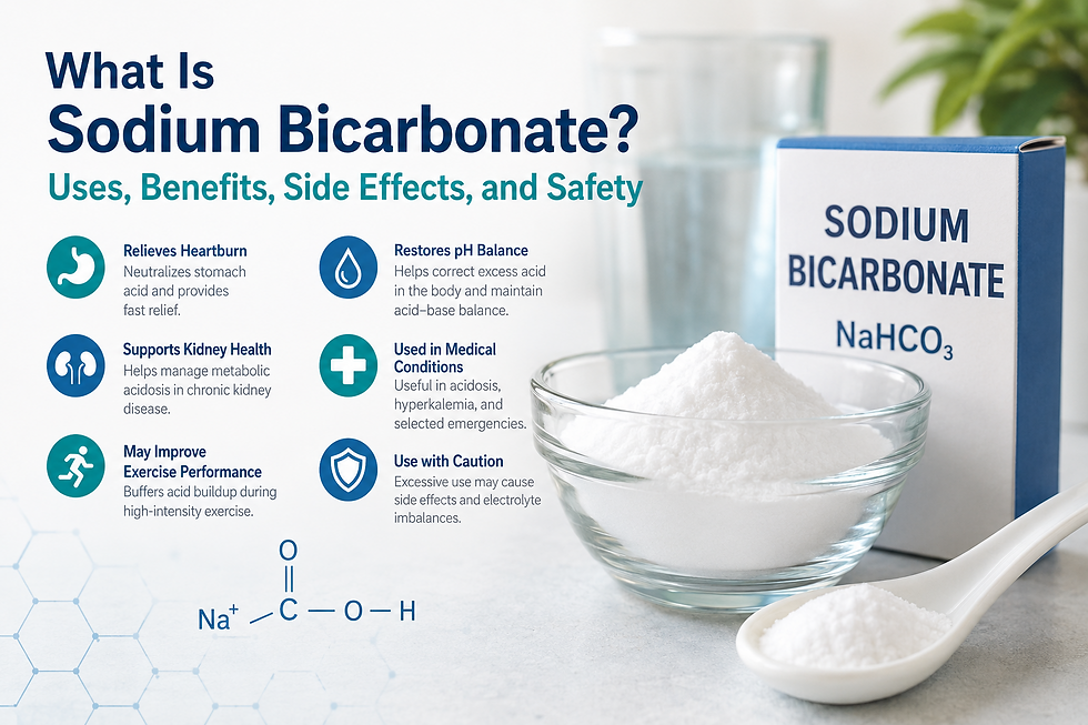 What Is Sodium Bicarbonate? Uses, Benefits, Side Effects, and Safety