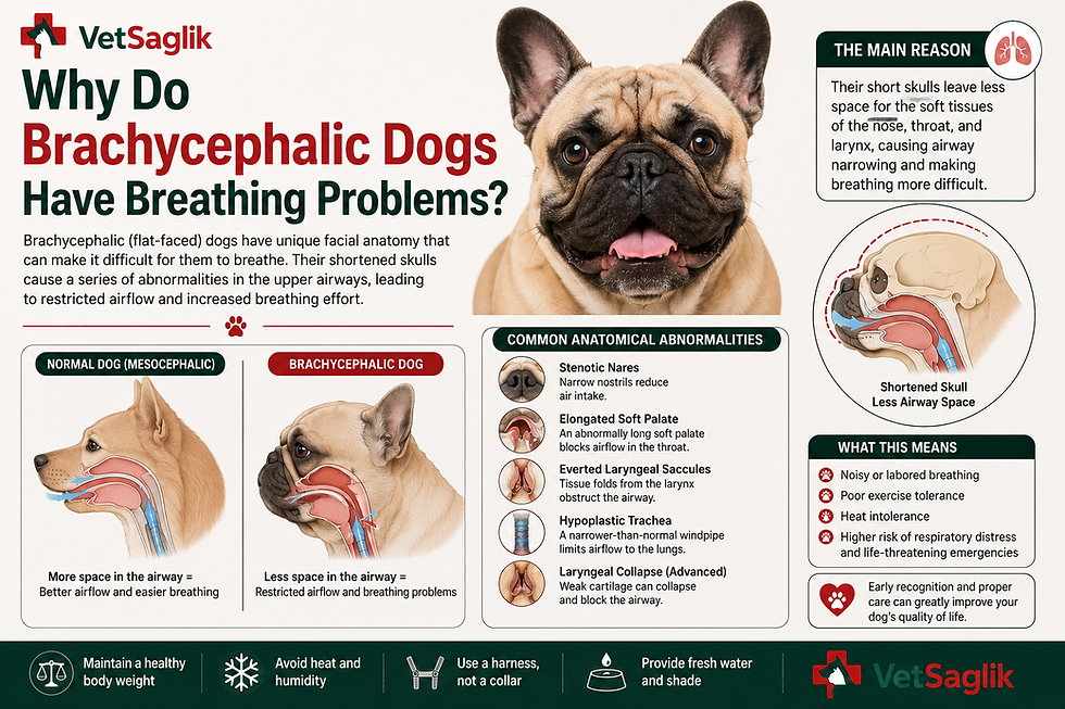Pourquoi les chiens brachycéphales ont-ils des problèmes respiratoires ?
