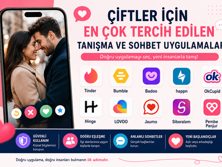 çiftler için en çok tercih edilen tanışma ve sohbet uygulamaları