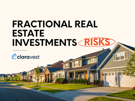 Diagram highlighting the top risks of fractional real estate investing, including liquidity and tenant vacancy.